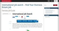 Desktop Screenshot of international-job-search.com